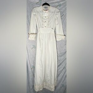 Sant’ Angelo Ivory Long Sleeve Dress with Lace Accents